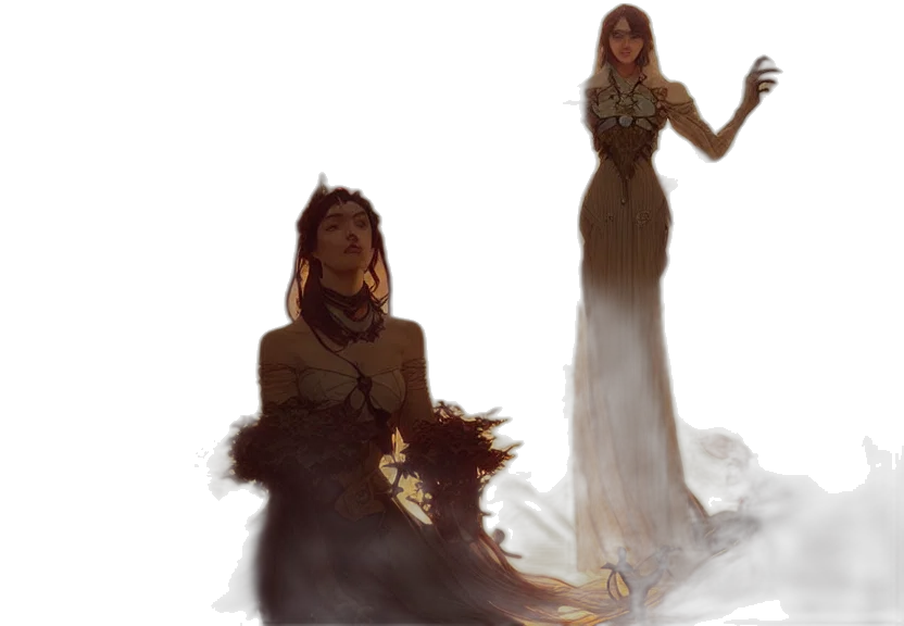 dress, concept art, fantasy art, comic book art transparent PNG cut-out