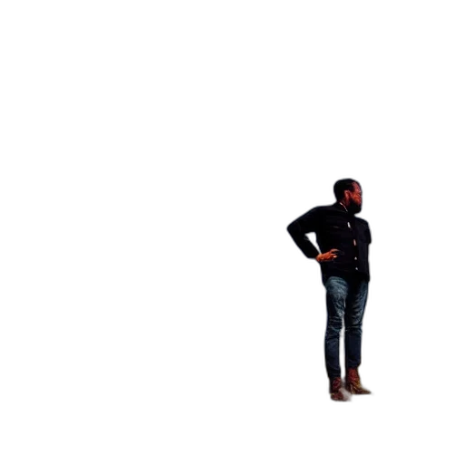 jacket, staff, robot, shoes, 3d render, pixel art, concept art, outer space transparent PNG cut-out