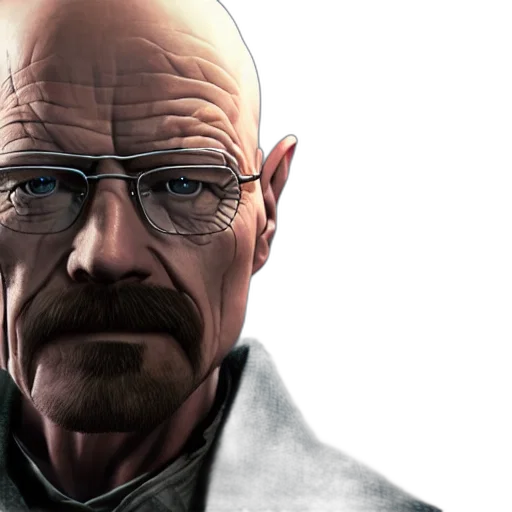 face, photorealistic, comic book art, concept art, 3d render, walter, white, dnd transparent PNG cut-out