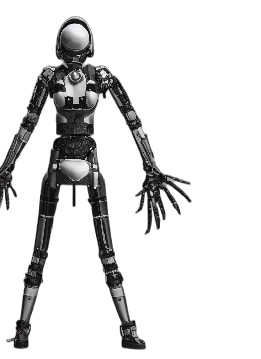 robot, creature, concept art, 3d render transparent PNG cut-out