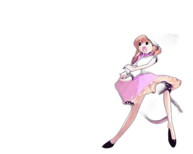 dress, staff, creature, weapon transparent PNG cut-out