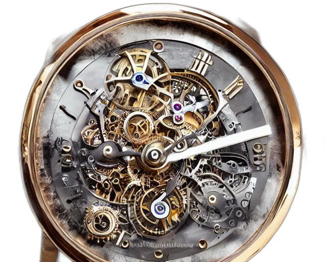 jewelry, photorealistic, steampunk, tourbillon transparent PNG cut-out