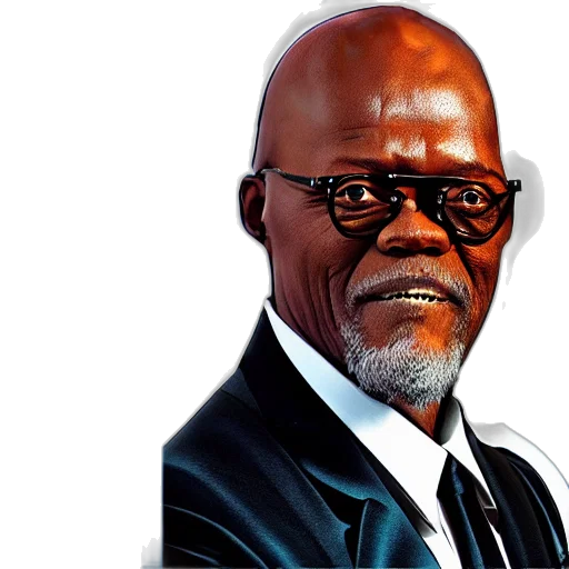 face, photorealistic, comic book art, cartoon, samuel, jackson, emoji, fantasy transparent PNG cut-out