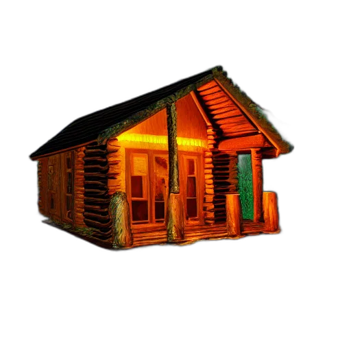 building, furniture, 3d render, concept art, photorealistic, pixel art, night, fire transparent PNG cut-out