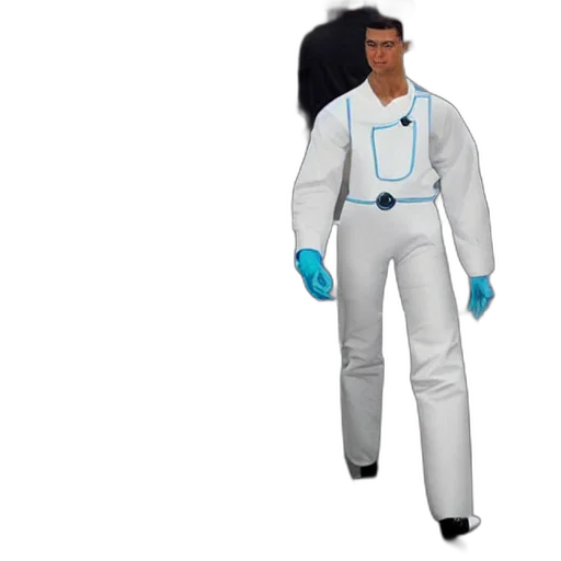 jacket, staff, robot, 3d render, concept art, outer space, cristiano, ronaldo transparent PNG cut-out