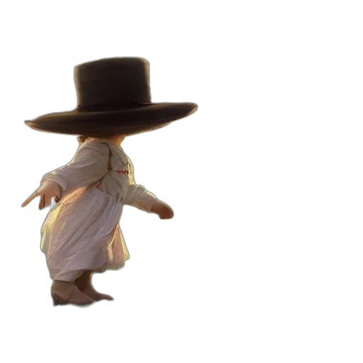 hat, staff, robot, creature transparent PNG cut-out
