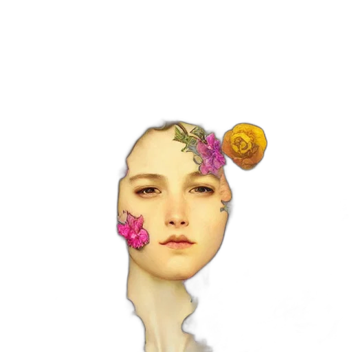 face, mask, jewelry, crown, photorealistic, concept art, fantasy art, 3d render transparent PNG cut-out