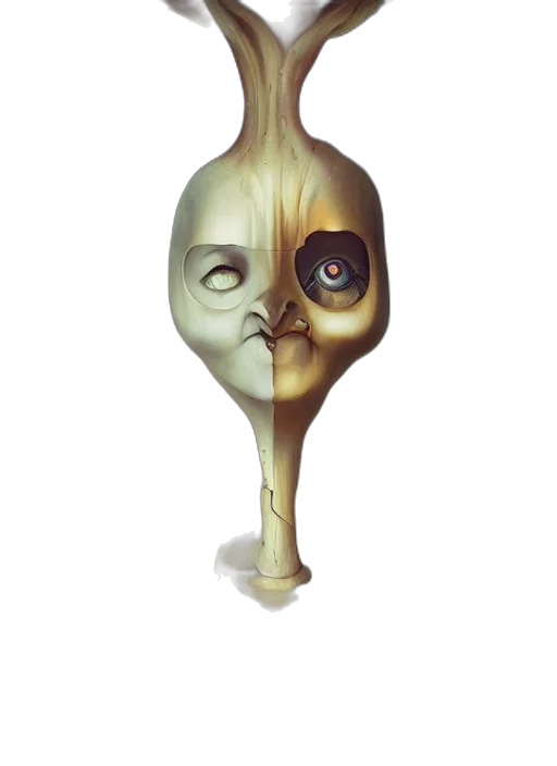 mask, staff, face, creature transparent PNG cut-out