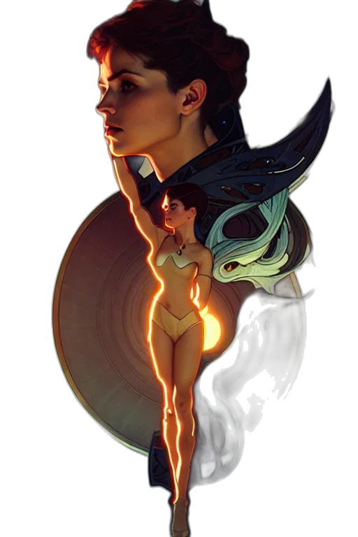 dragon, fantasy art, concept art, comic book art, pixel art, underwater, fire, outer space transparent PNG cut-out