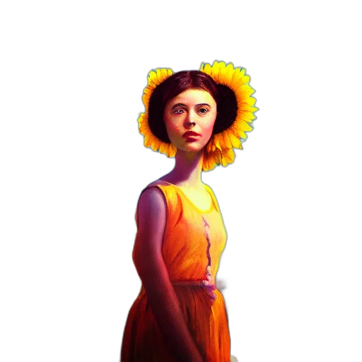 dress, face, crown, hat transparent PNG cut-out