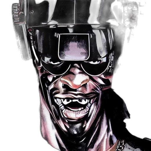 mask, face, comic book art, concept art transparent PNG cut-out