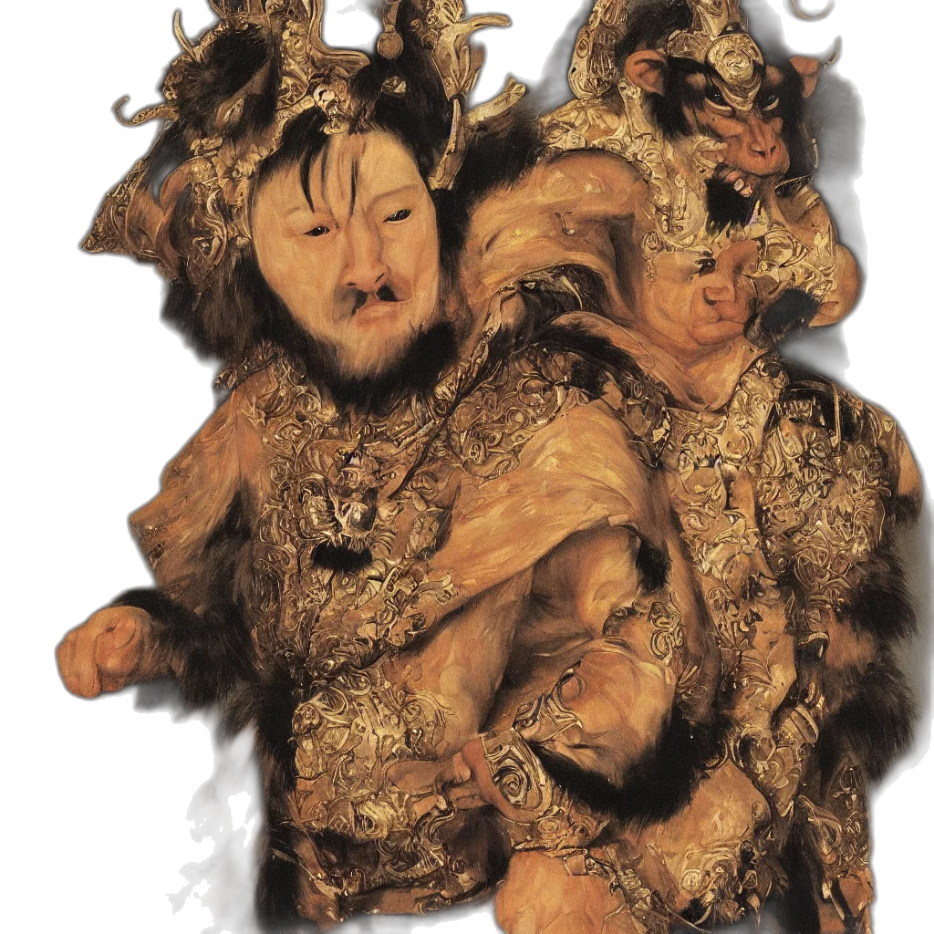 mask, crown, dragon, creature transparent PNG cut-out