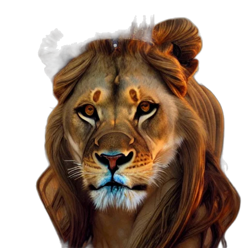 animal, crown, face, staff transparent PNG cut-out