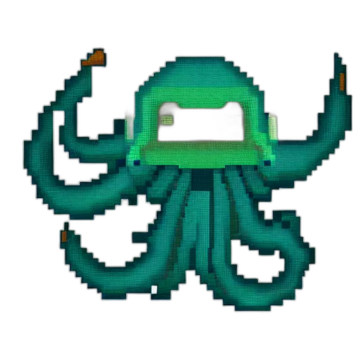 creature, staff, hat, animal, pixel art, concept art, 3d render, fantasy art transparent PNG cut-out