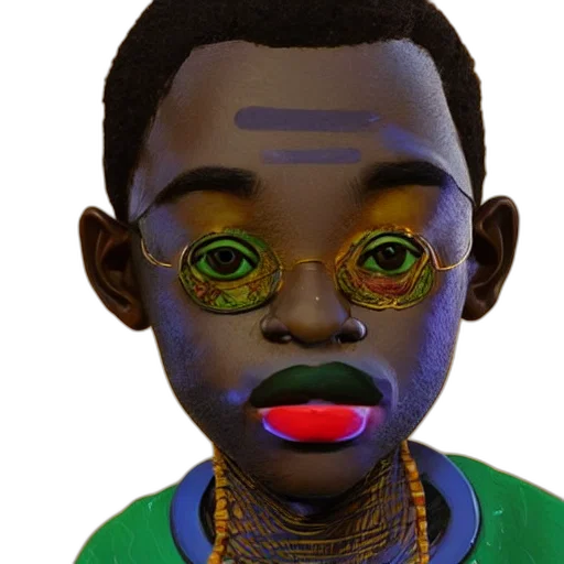 face, mask, jewelry, robot, 3d render, photorealistic, concept art, cartoon transparent PNG cut-out