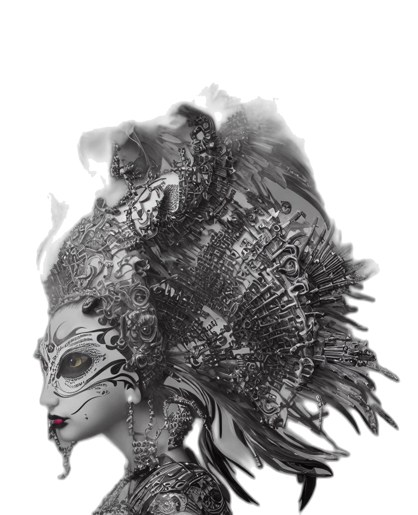 mask, crown, animal, dragon transparent PNG cut-out