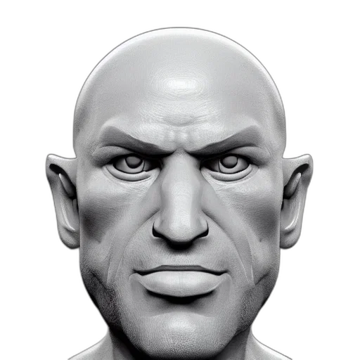 face, mask, creature, staff, 3d render, photorealistic, concept art, comic book art transparent PNG cut-out