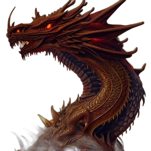 dragon, creature, staff, animal transparent PNG cut-out