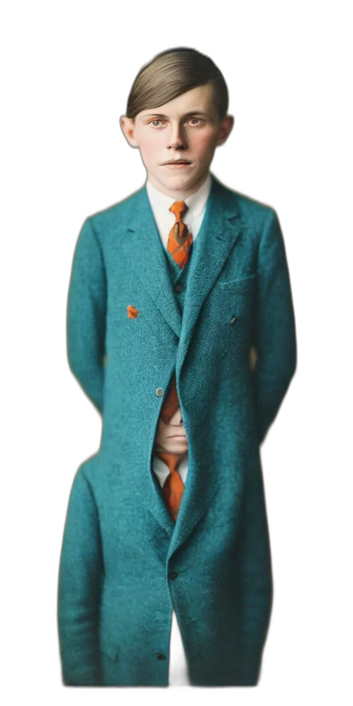jacket, face, creature, staff transparent PNG cut-out