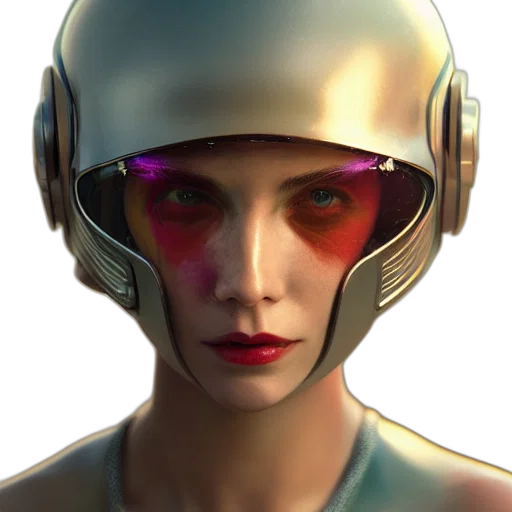robot, face, mask, cyberpunk transparent PNG cut-out