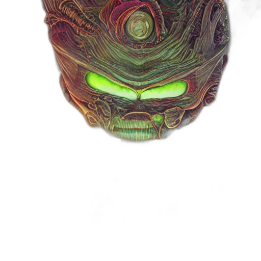mask, face, staff, creature, concept art, 3d render, fantasy art, photorealistic transparent PNG cut-out