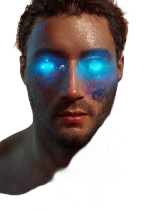 face, robot, mask, creature transparent PNG cut-out