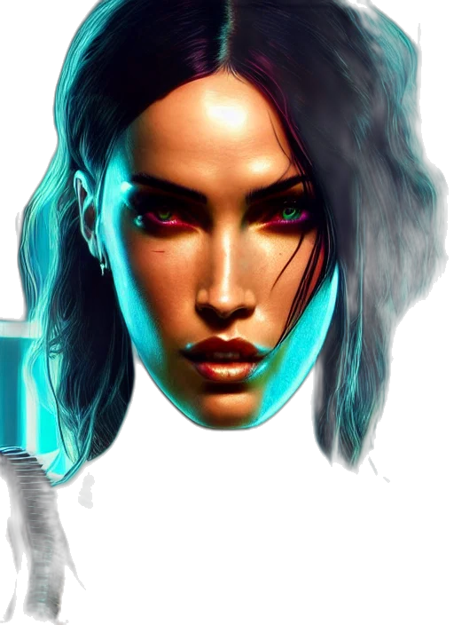 face, robot, hair, mask transparent PNG cut-out