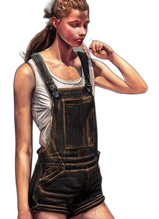 staff, dress, jewelry, photorealistic transparent PNG cut-out