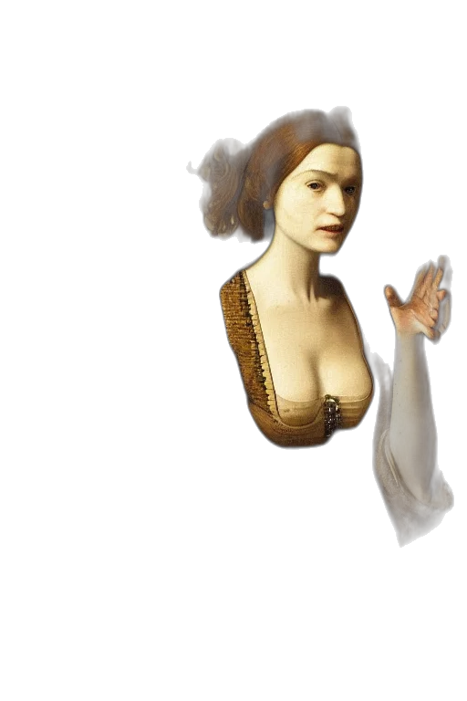 dress, jewelry, staff, concept art, fantasy art, pixel art, photorealistic, earth tones transparent PNG cut-out