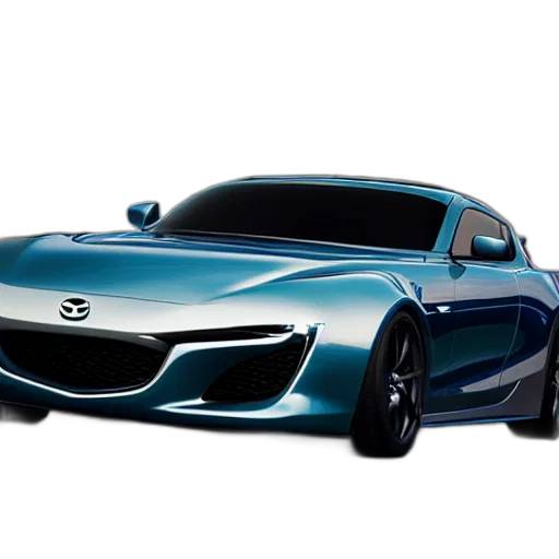car, 3d render, photorealistic, concept art, fantasy art, mazda, modern, day transparent PNG cut-out