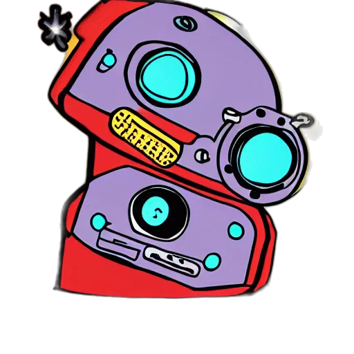 robot, mask, staff, animal, concept art, pixel art, cartoon, cyberpunk transparent PNG cut-out
