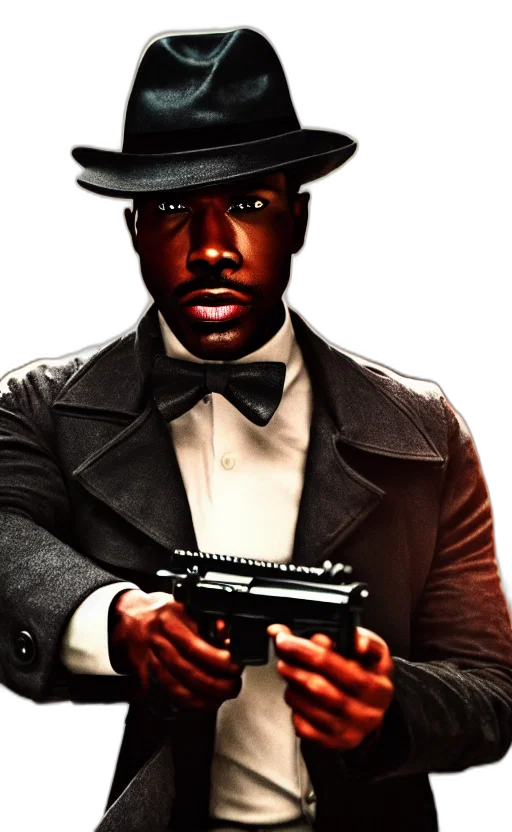 hat, weapon, comic book art, photorealistic transparent PNG cut-out