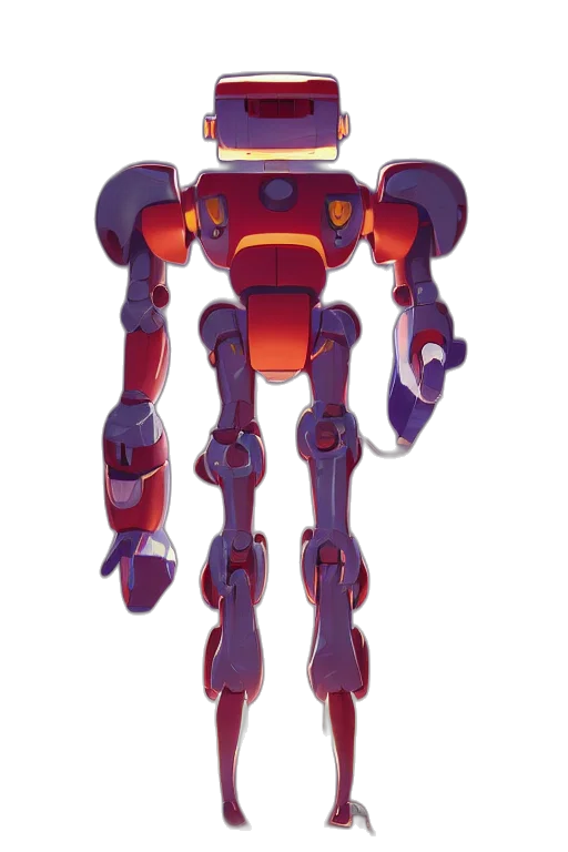 robot, weapon, concept art, 3d render, pixel art, vaporwave, red, metabots transparent PNG cut-out