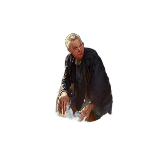 jacket, staff, creature, animal, photorealistic, concept art, 3d render, oil painting transparent PNG cut-out
