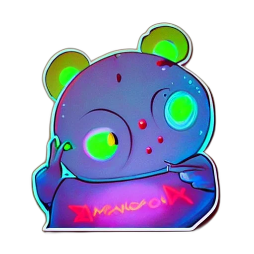 robot, cyberpunk, vaporwave, pixel art transparent PNG cut-out