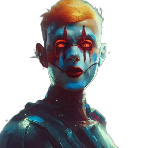 face, mask, robot, creature, concept art, cyberpunk, fantasy art, comic book art transparent PNG cut-out