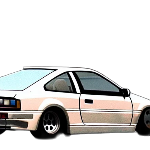 car, vaporwave, concept art, photorealistic transparent PNG cut-out