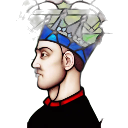 crown, hat, staff, face, cartoon, concept art, fantasy art, photorealistic transparent PNG cut-out