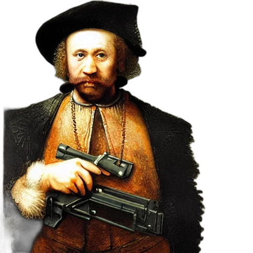 weapon, bingus, holding, machine transparent PNG cut-out