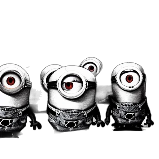 robot, 3d render, concept art, cartoon, photorealistic, minions transparent PNG cut-out