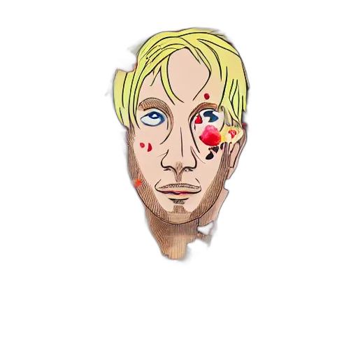 face, mask, jacket, creature, cartoon, anime, concept art, pixel art transparent PNG cut-out