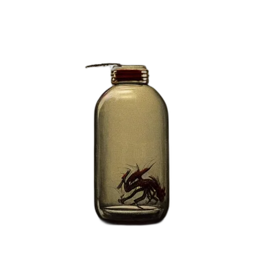 bottle, animal, creature, dragon transparent PNG cut-out