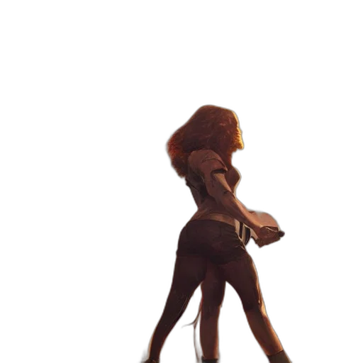 staff, hair, dress, robot transparent PNG cut-out