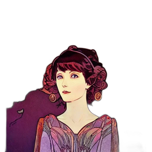 dress, crown, face, staff transparent PNG cut-out