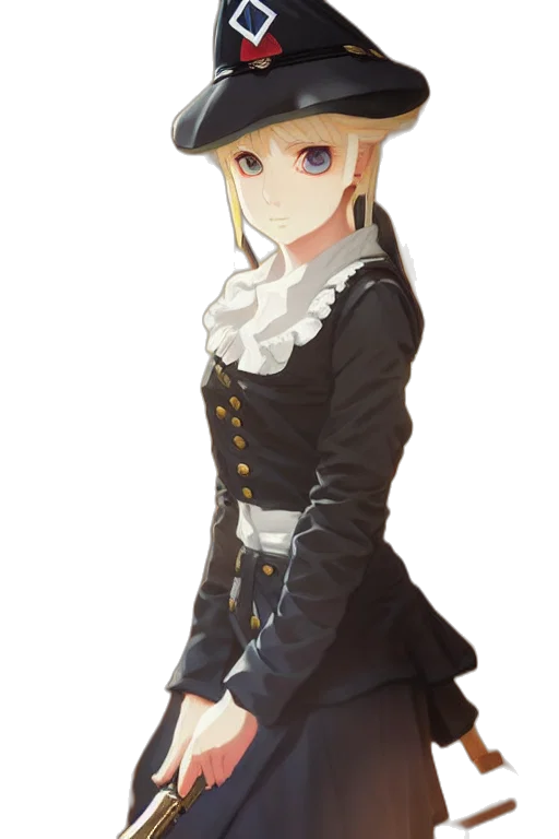 staff, hat, dress, crown, anime, concept art, pixel art, fantasy art transparent PNG cut-out