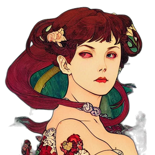 dress, fantasy art, pixel art, concept art, watercolor, red, dark, colorful transparent PNG cut-out
