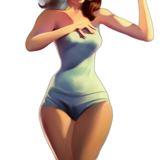 dress, robot, concept art, 3d render transparent PNG cut-out