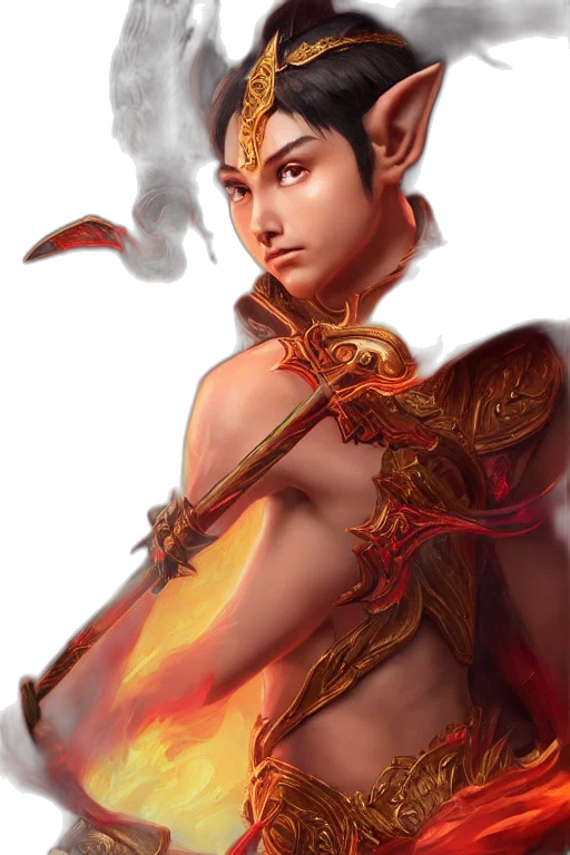 dragon, sword, staff, fantasy art, concept art, photorealistic, anime, fire transparent PNG cut-out
