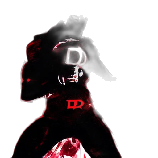 mask, dress, robot, 3d render, concept art, comic book art, anime, dark transparent PNG cut-out
