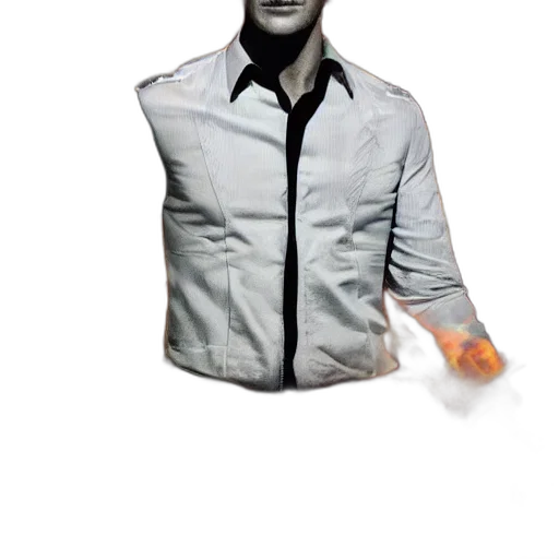 jacket, staff, robot, face transparent PNG cut-out